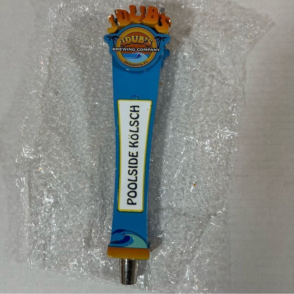 JDub's Brewing Company Poolside Kolsch beer tap handle